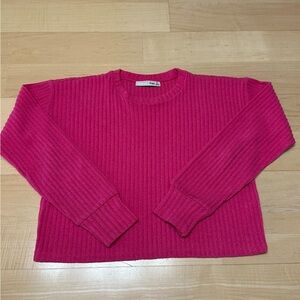 Aritzia Wilfred Free Rudko Pink Ribbed Knit Long Sleeve Top Women’s | XS, XXS